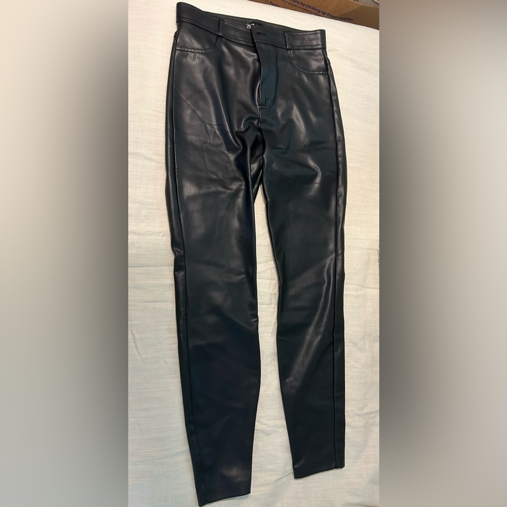 Zara Leather Skinny Pants